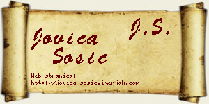 Jovica Šošić vizit kartica